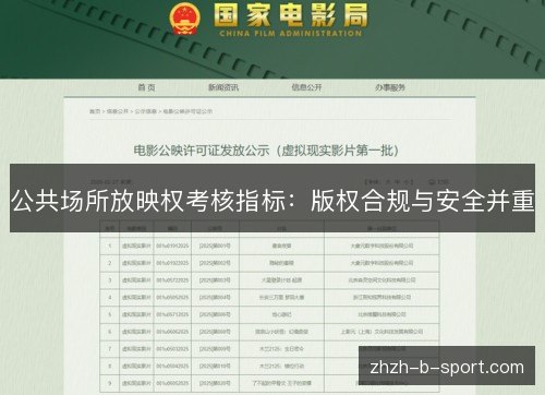 公共场所放映权考核指标：版权合规与安全并重